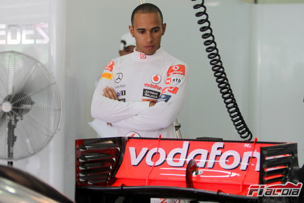 Lewis Hamilton en el GP de Malasia 2011