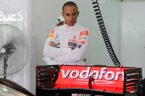 Lewis Hamilton en el GP de Malasia 2011