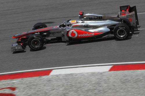 Hamilton en los libres del GP de Malasia 2011