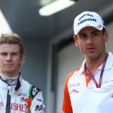 Sutil y Hülkenberg en el GP de Malasia 2011