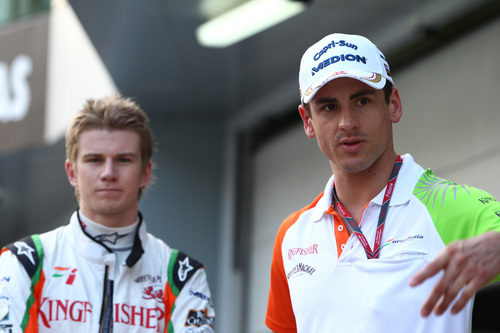 Sutil y Hülkenberg en el GP de Malasia 2011
