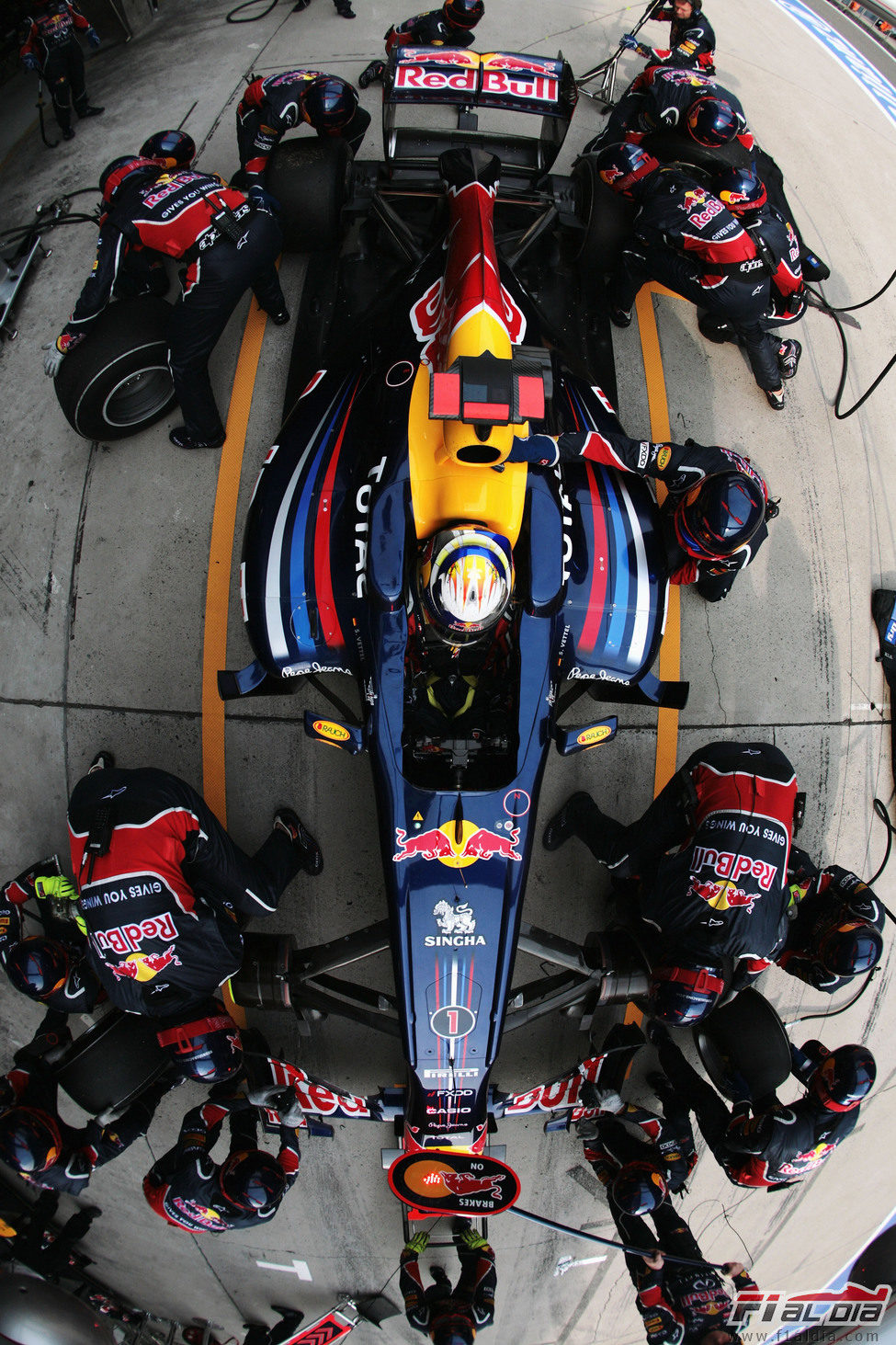 'Pit stop' de Vettel en el GP de China 2011
