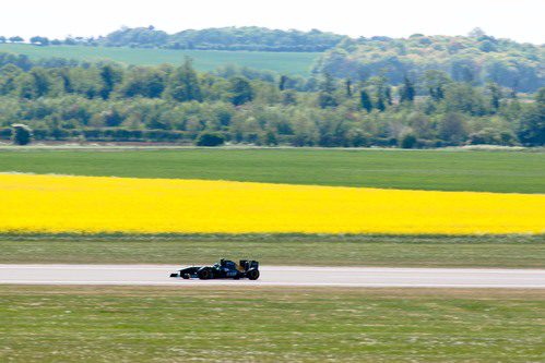 Kovalainen también rodó con el T128 en Duxford