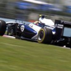 Maldonado durante la clasificación del GP de Turquía 2011