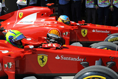 Massa y Alonso tras la clasificación del GP de Turquía 2011