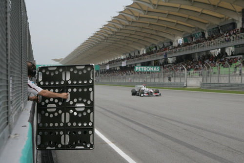 Pizarra de tiempos para Kobayashi en Malasia 2011