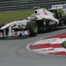 Pérez en la clasificación del GP de Malasia 2011