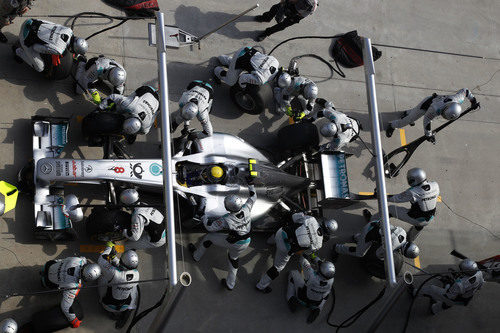 Parada en boxes para Nico Rosberg en el GP de Turquía 2011