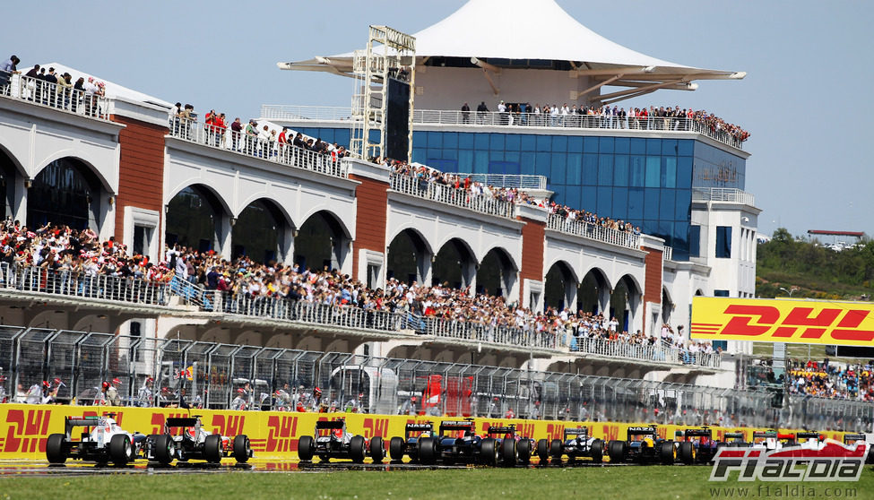 La parrilla de salida del GP de Turquía 2011