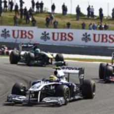 Pastor Maldonado durante la carrera del GP de Turquía 2011