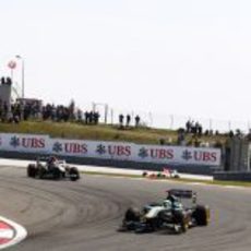 Kovalainen durante la carrera del GP de Turquía 2011