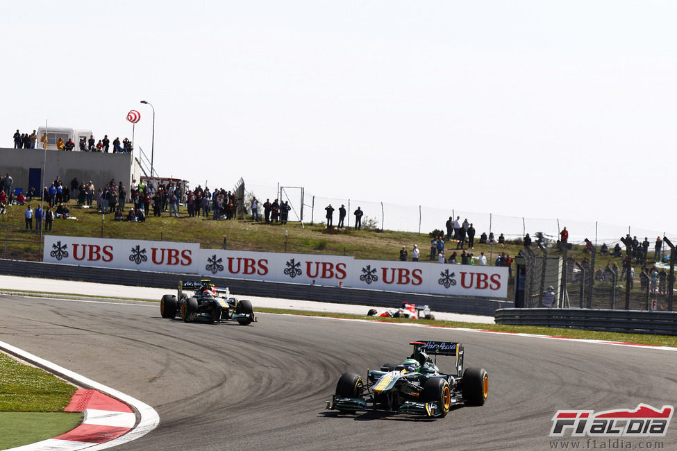 Kovalainen durante la carrera del GP de Turquía 2011