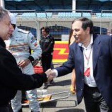 Saludo entre presidentes en el GP de Turquía 2011