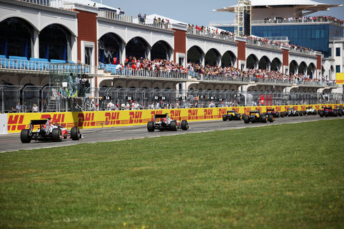 Parte de atrás de la parrilla de salida del GP de Turquía 2011