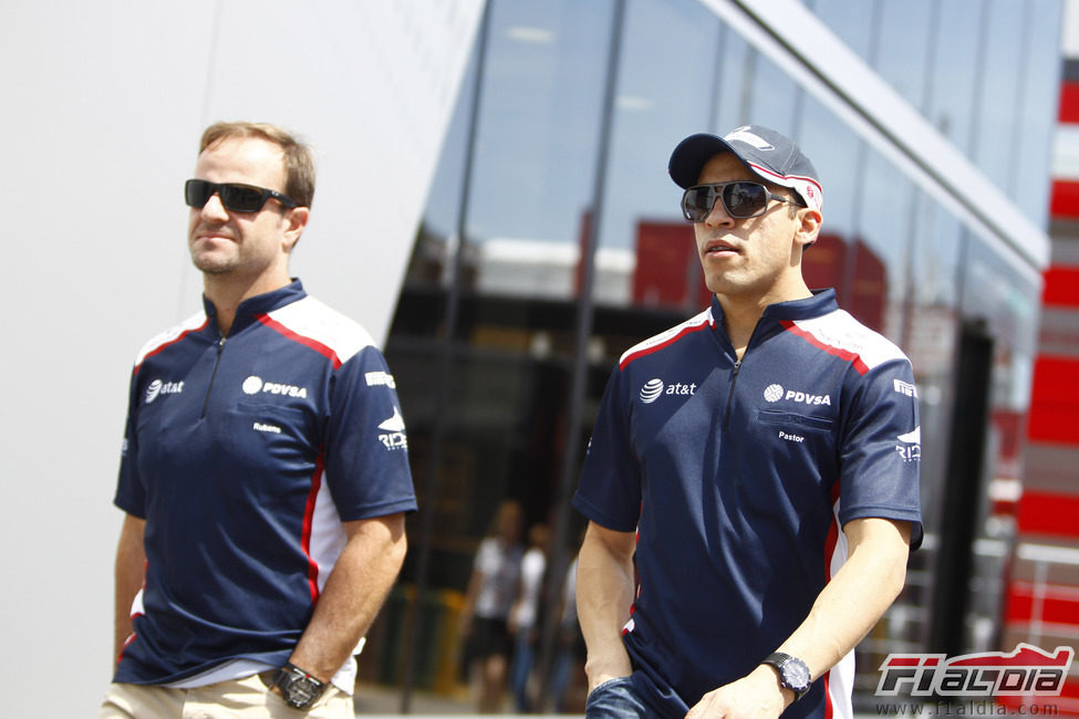 Los pilotos de Williams llegan a España