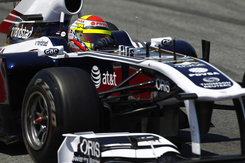 Pastor Maldonado durante la FP2 del GP de España 2011