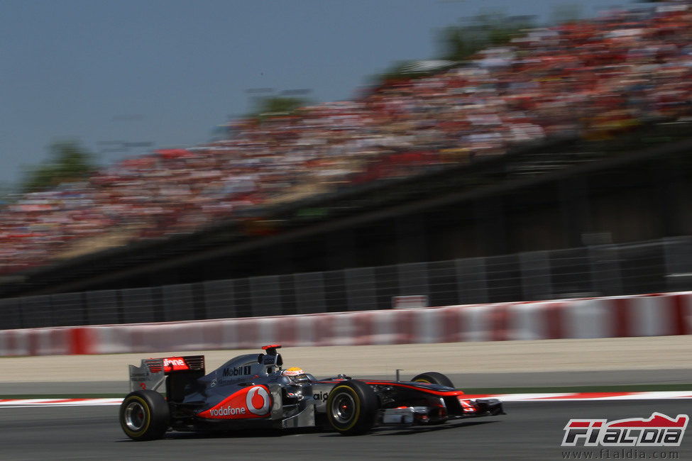 Hamilton en la clasificación del GP de España 2011