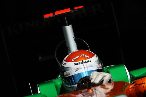 Adrian Sutil en la clasificación del GP de España 2011