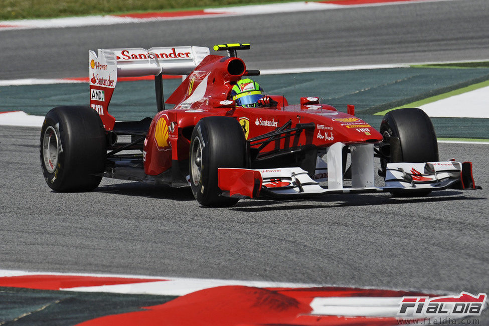 Massa durante los libres 3 del GP de España 2011