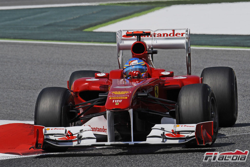 Fernando Alonso en los libres 3 del GP de España 2011