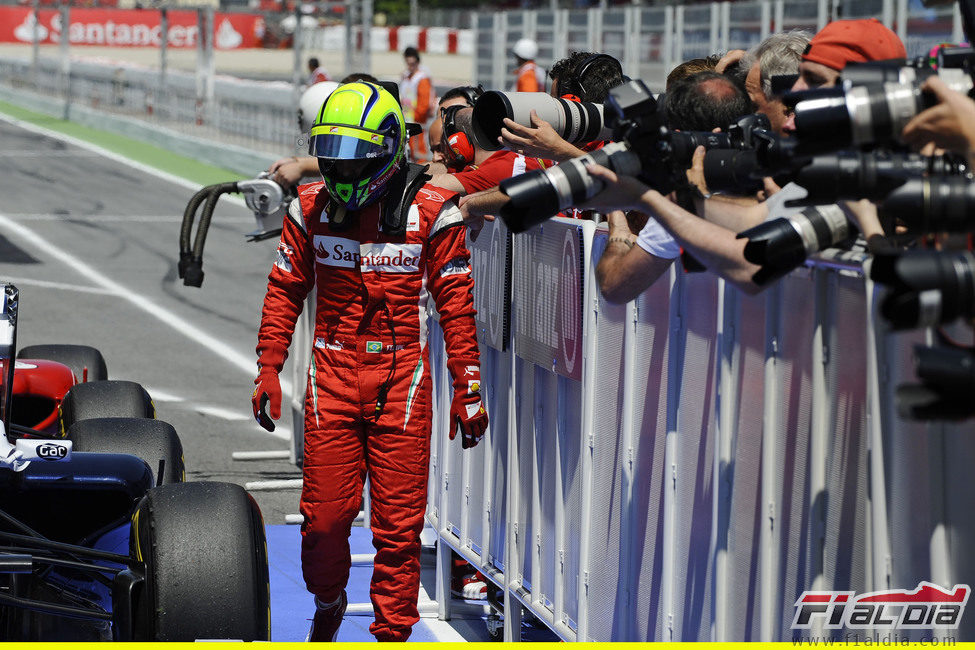 Massa decepcionado al final de la clasificación del GP de España 2011
