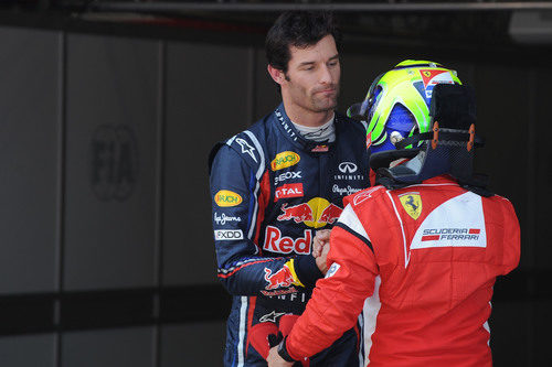 Massa felicita a Webber por su 'pole' en el GP de España 2011