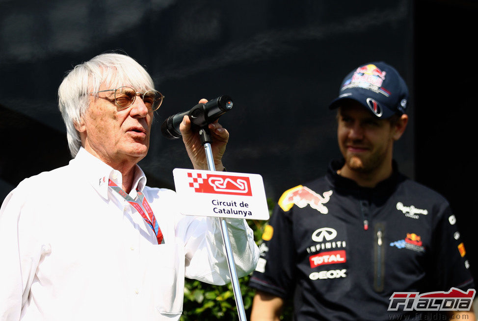 Bernie Ecclestone dedica unas palabras a Sebastian Vettel en Montmeló
