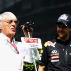 Bernie Ecclestone dedica unas palabras a Sebastian Vettel en Montmeló