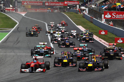 Salida del GP de España 2011