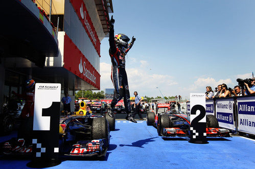 El salto de la victoria en el GP de España 2011