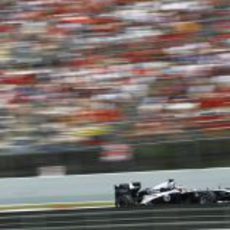 Barrichello a toda velocidad en Montmeló