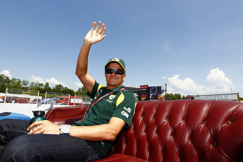 Heikki Kovalainen en el Driver's Parade