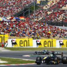 Kovalainen durante la carrera del GP de España 2011