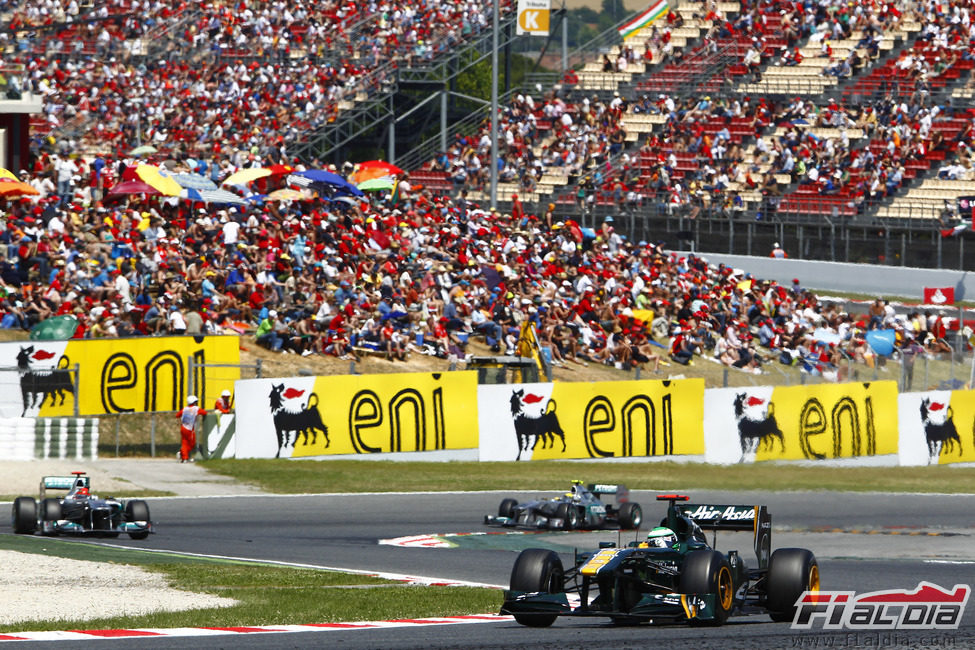 Kovalainen durante la carrera del GP de España 2011