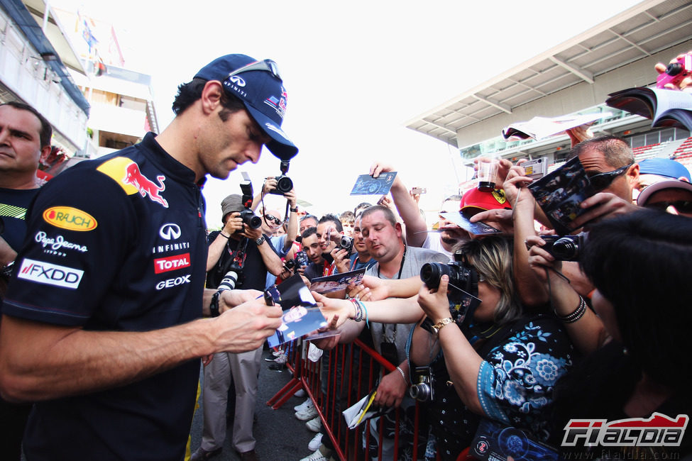 Webber muy solicitado en el GP de España 2011