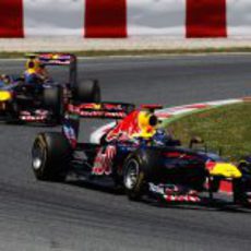 Vettel delante de Webber en el GP de España 2011