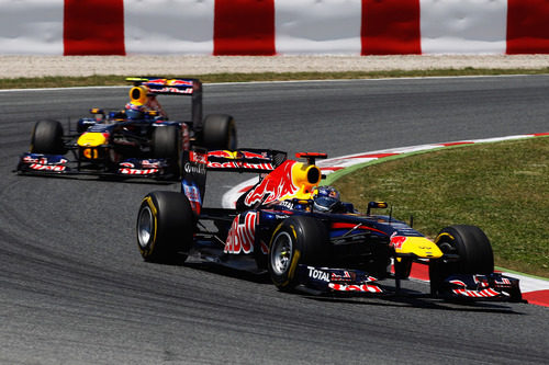 Vettel delante de Webber en el GP de España 2011