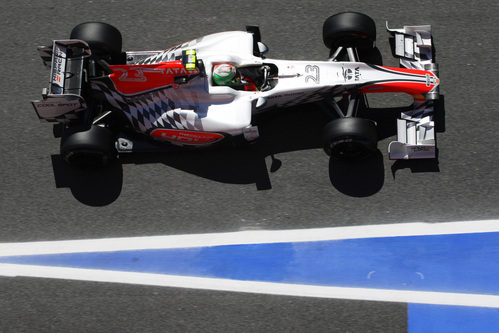 Liuzzi a los mandos de su F111 en España 2011