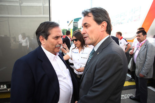 Artur Mas y José Ramón Carabante en el GP de España 2011