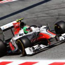 Liuzzi durante la clasificación del GP de España 2011