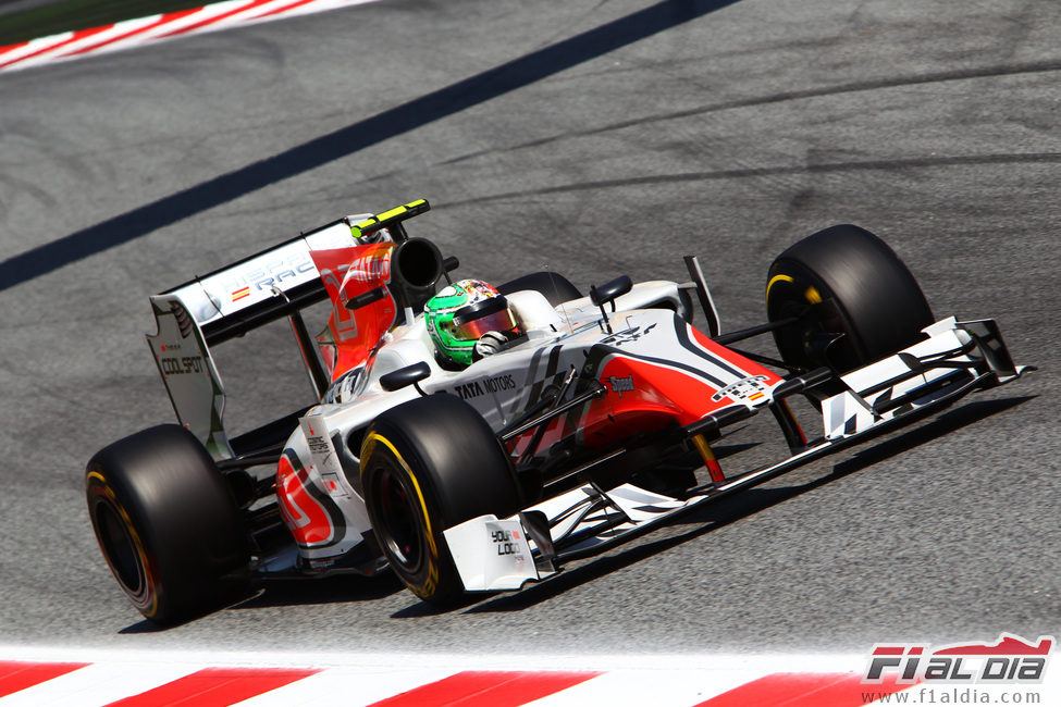 Liuzzi durante la clasificación del GP de España 2011