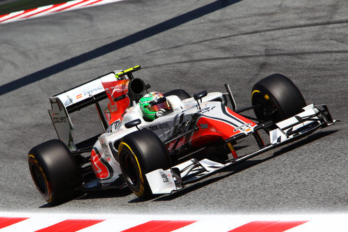 Liuzzi durante la clasificación del GP de España 2011