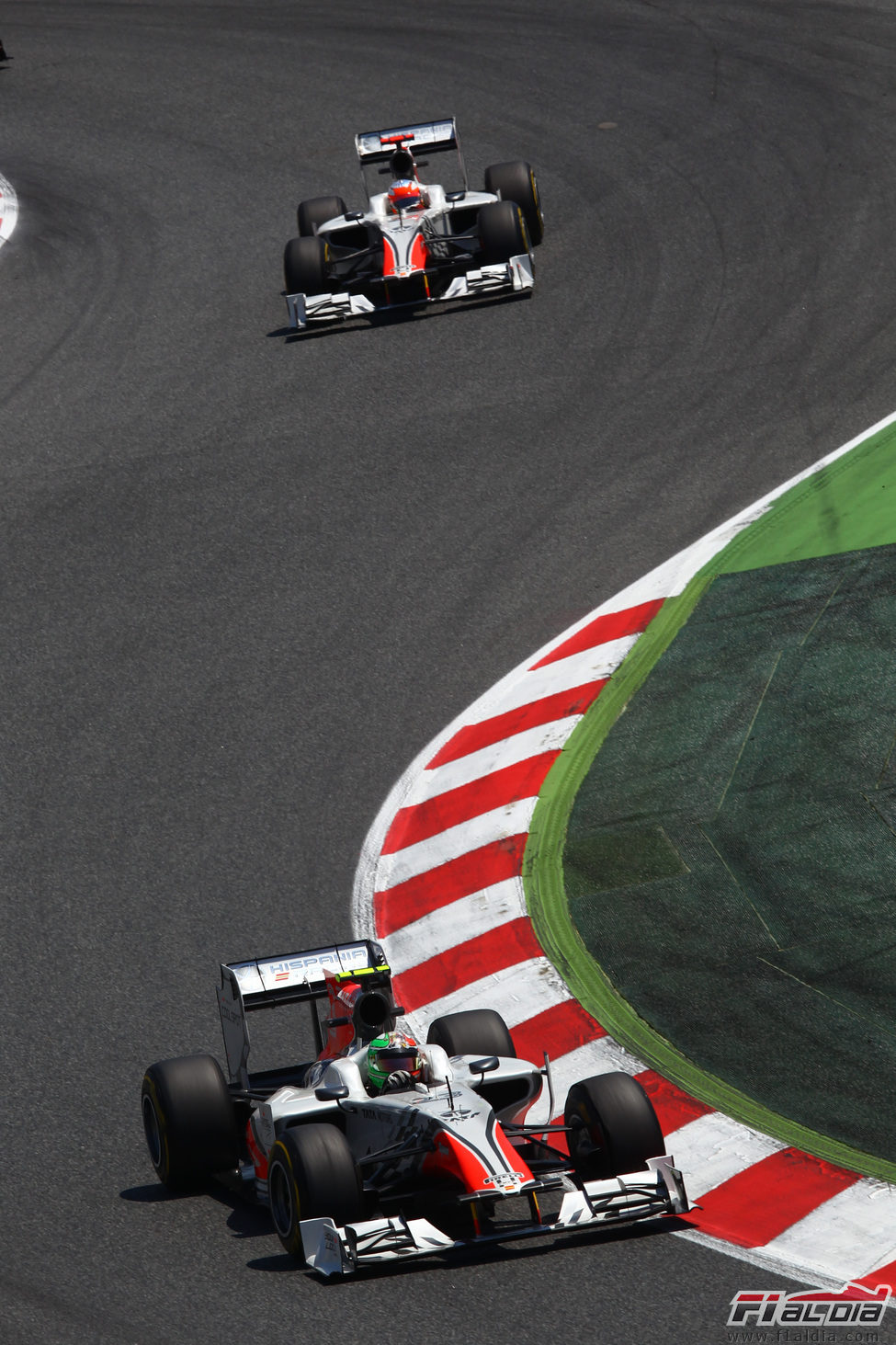 Los pilotos de Hispania en el GP de España 2011