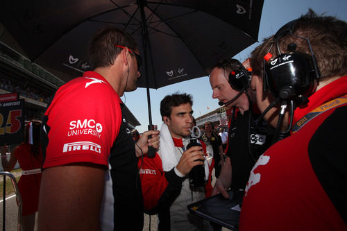 D'Ambrosio en la parrilla del Gran Premio de España 2011