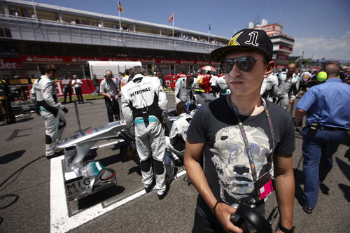 Jorge Lorenzo visitó la parrilla del GP de España 2011