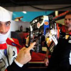 Jerome D'Ambrosio estrena casco para el GP de Mónaco 2011