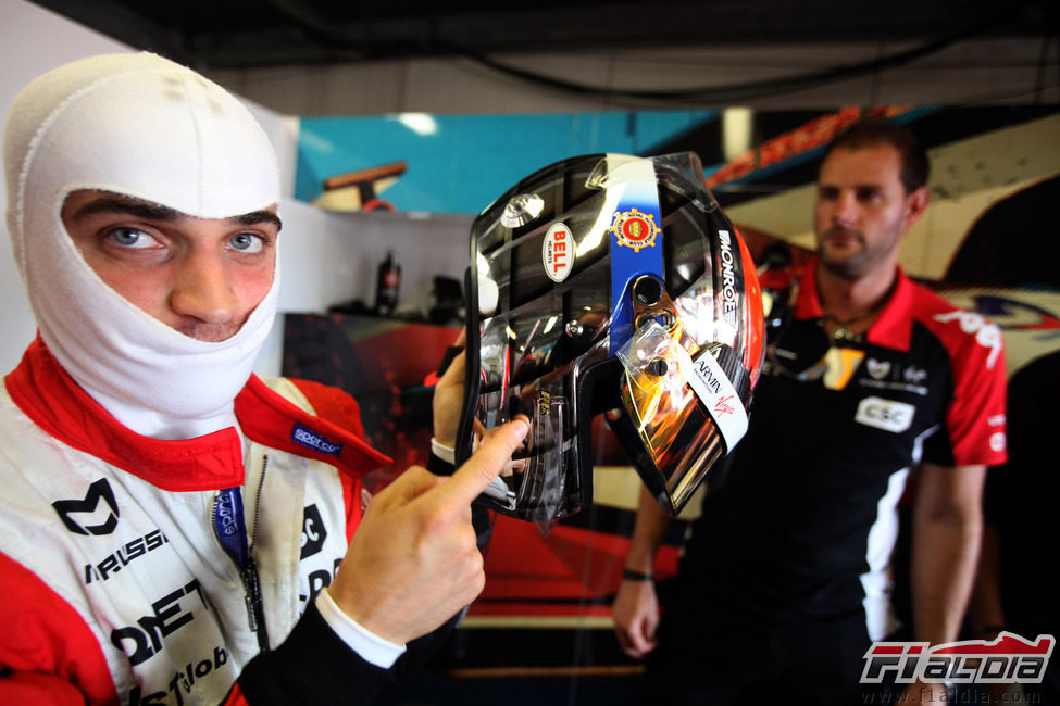 Jerome D'Ambrosio estrena casco para el GP de Mónaco 2011