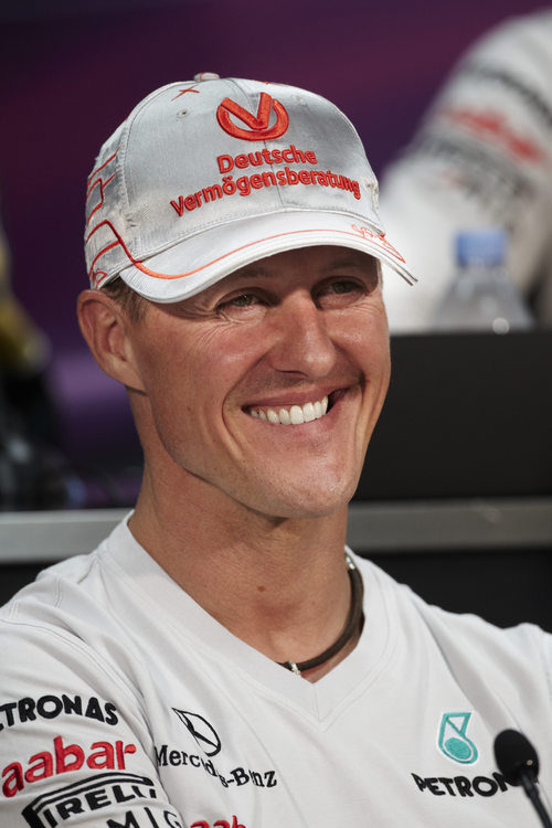 Schumacher durante la rueda de prensa del miércoles en Mónaco