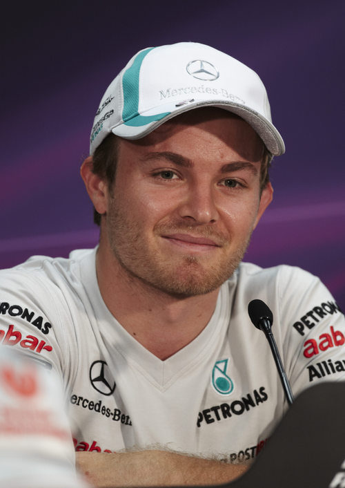 Rosberg durante la rueda de prensa del miércoles en Mónaco