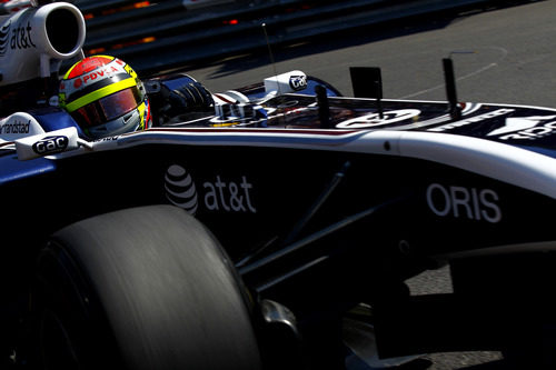 Maldonado en los libres del GP de Mónaco 2011